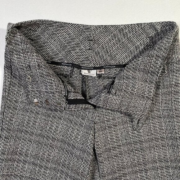 Worthington Wide Leg Plaid Tweed Trousers Black White Size 10 - Picture 4 of 11